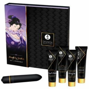 5-teiliges „Naughty Geisha Kit“ mit Luxus-Miniaturen & Vibrator